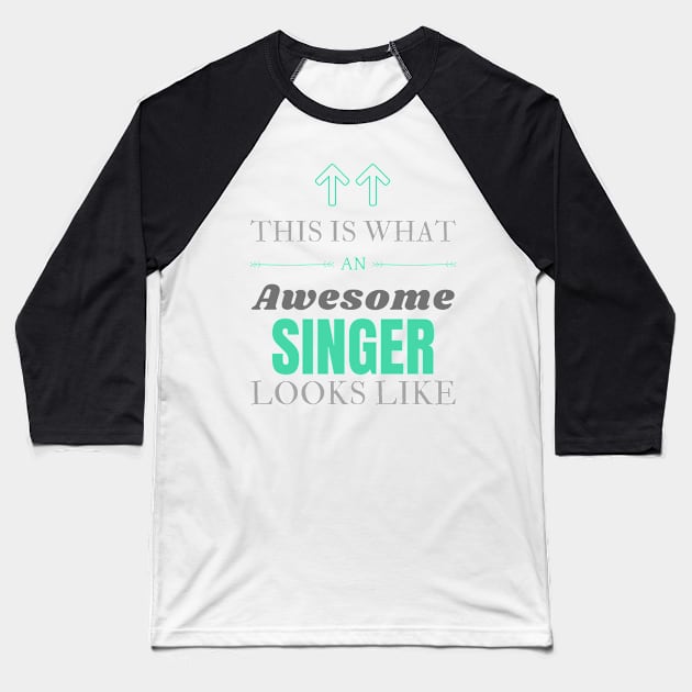 Singer Baseball T-Shirt by Mdath